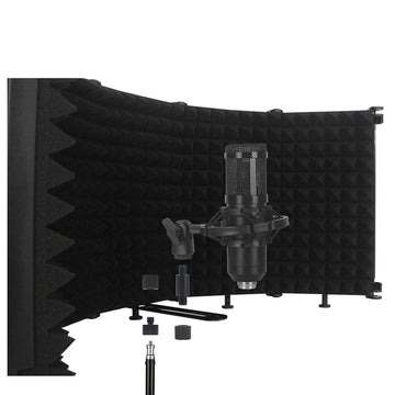 3/5 door studio microphone foldable isolation shield