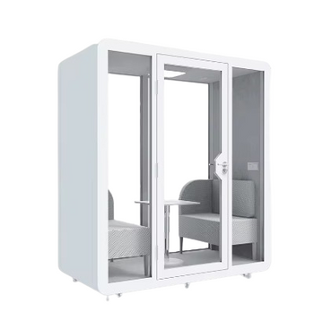 White 2 Seater Soundproof Pod